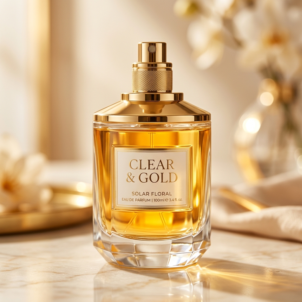 Clear & Gold — Solar Floral